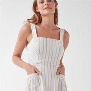 Splendid Dume Stripe Midi Tank Pocket Dress